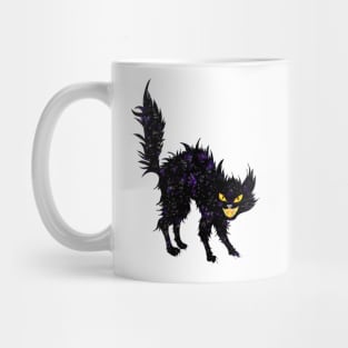 hellish black cat Mug